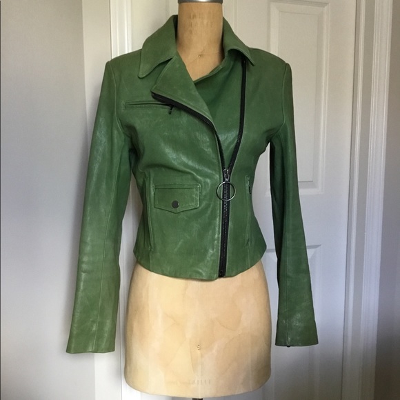 Kelly Wearstler Newton Leather Moto Jacket - Picture 1 of 4